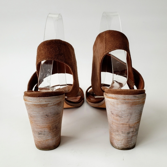 Bernardo Holly Suede Stacked Block Heel Sandal 8 - Picture 7 of 8